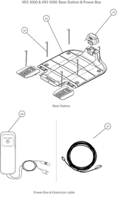 Base Station And Power Box Diagram and Parts List for XR34000 (22ASDDAE710)(2018) Cub Cadet Lawn Mower